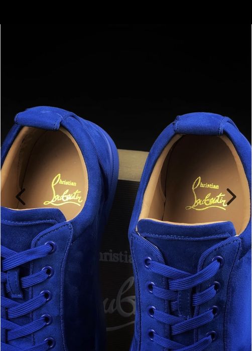 Louboutin Blue Velour