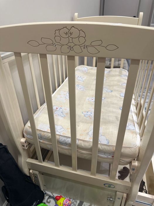 Детская кровать+манеж