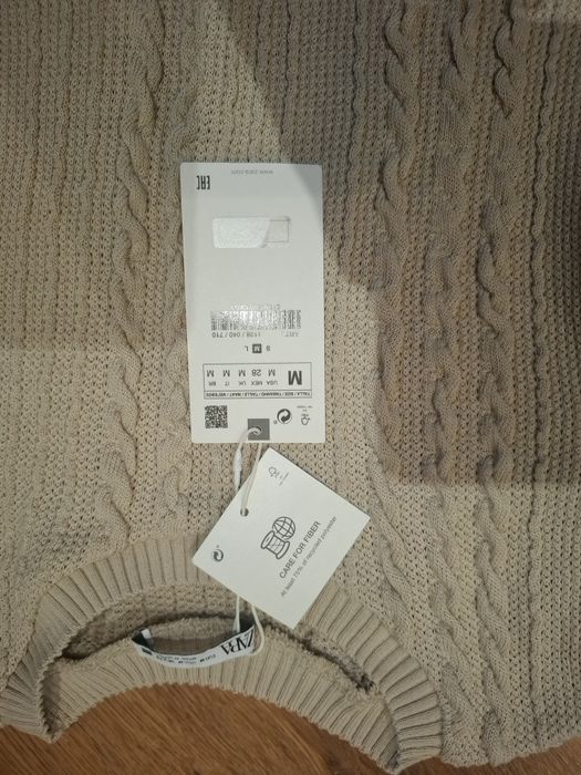 Плетена блуза с къс ръкав ZARA чисто нова с етикети