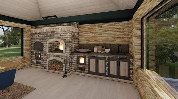 СТРОИТЕЛЬСТВО  Летняя кухня Хаммом под ключ.