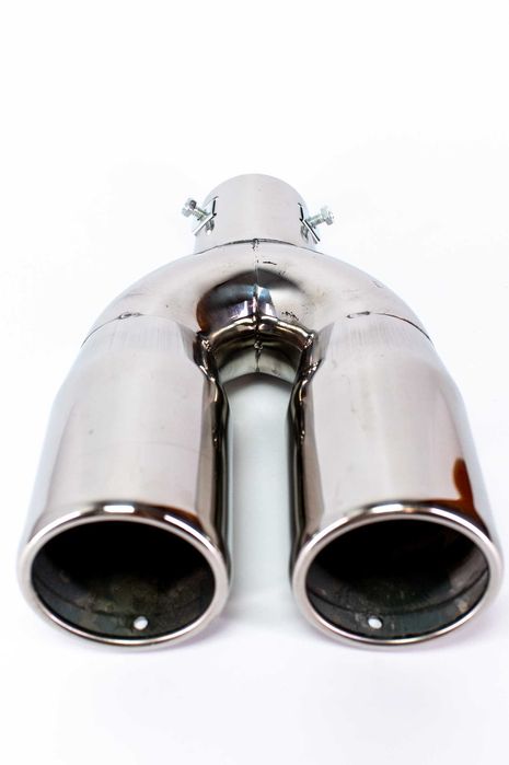 Накрайник за ауспух, двоен, неръждаема стомана