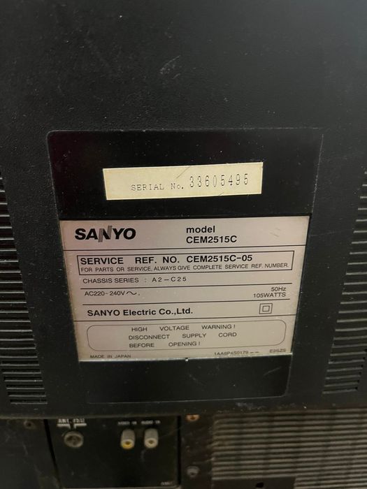 Sanyo model CEM2515C японский телевизор
