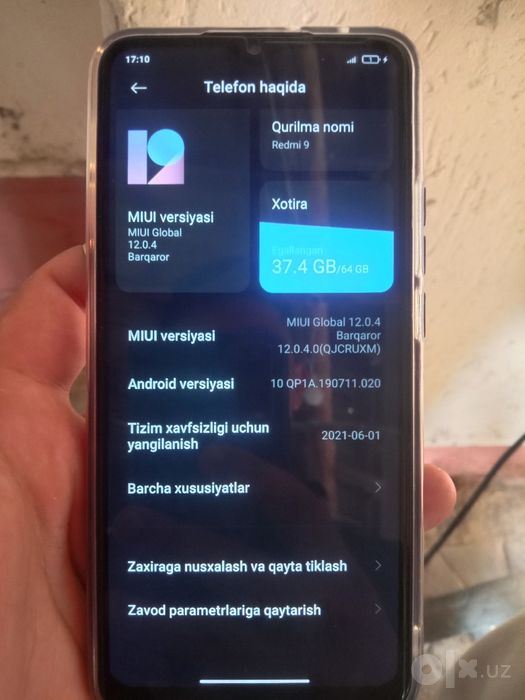 redmi 9  xotira 4/64