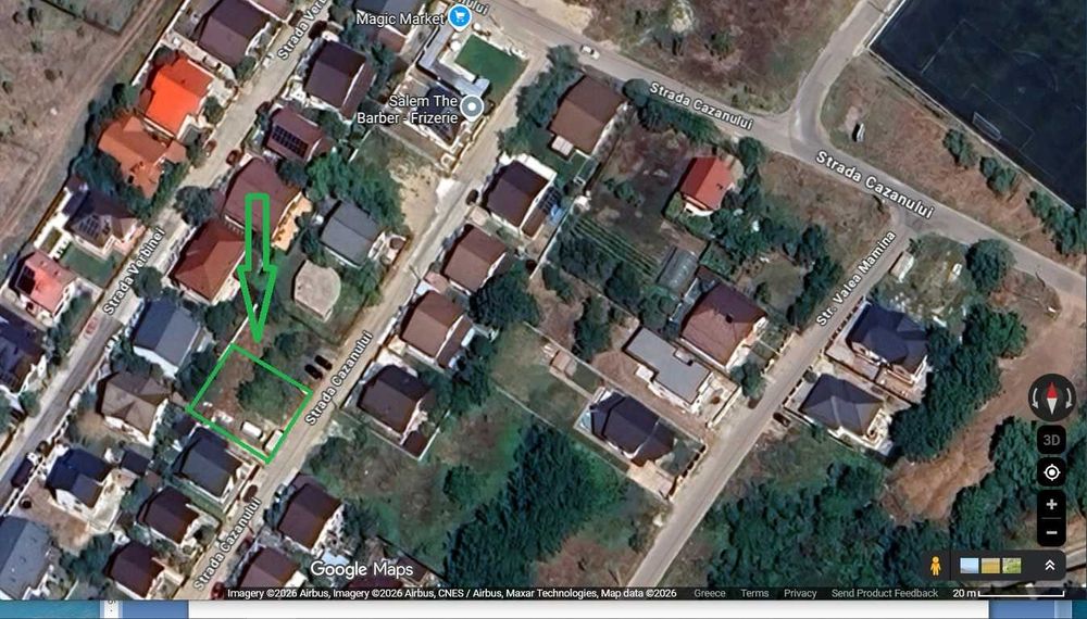 Teren intravilan 410mp (deschidere 19ml) stadionul Berceni intre case