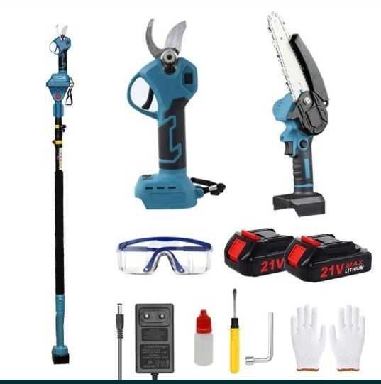 3 в 1 Резачка и Ножица с прът - удължител Акумулаторни