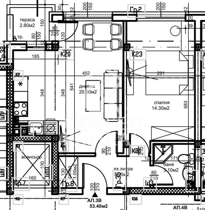 Двустаен апартамент в Остромила