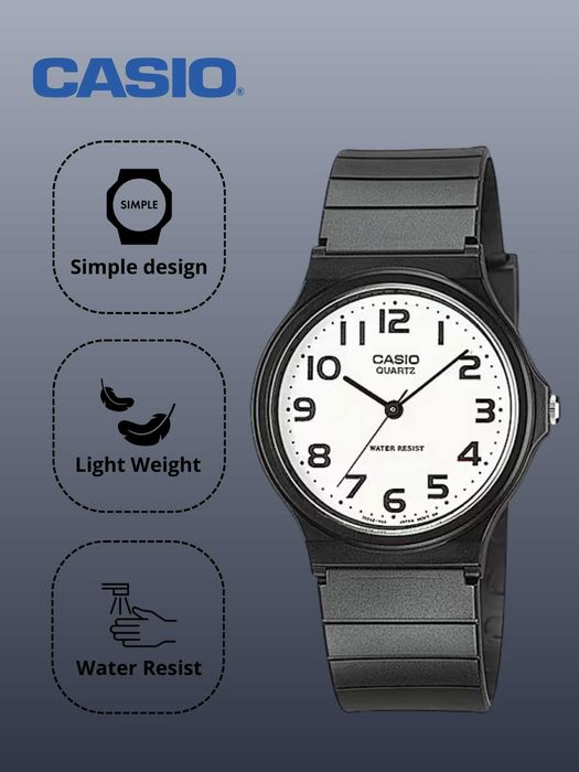Casio MQ-24 – Мужские/унисекс часы с японским кварцевым механизмом