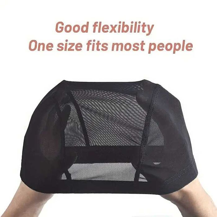 Дишаща черна мрежа за перуки за многократна употреба