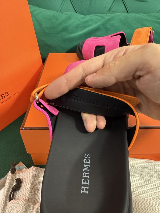 Papuci Hermes piele naturala 100% Full Box colectie noua