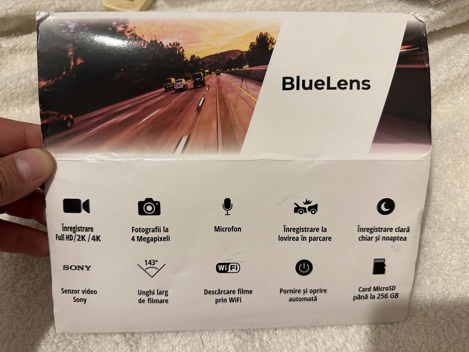 Camera auto  BLUE LENS DUAL 4k  24/7