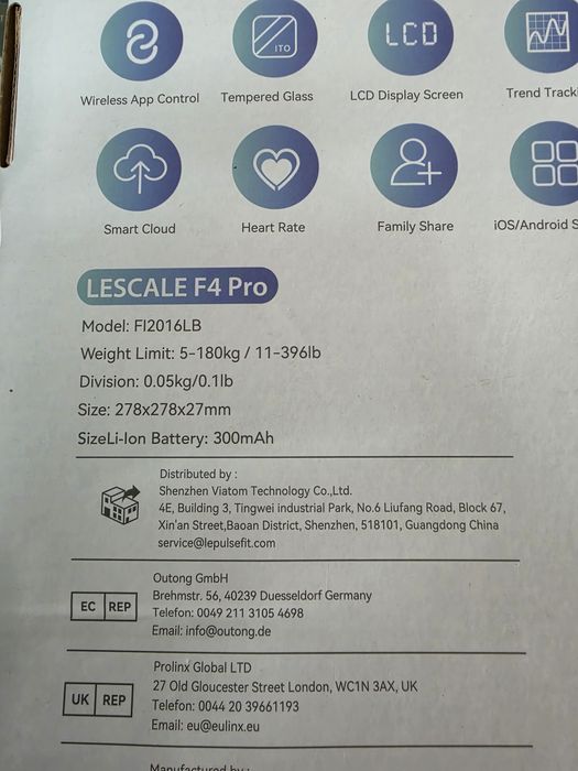 Нов Lepulse F4 Pro Body Fat Scale фитнес  смарт кантар