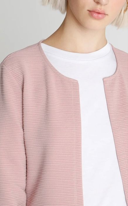 Нова дамска наметка жилетка сако черна розова  XS S M