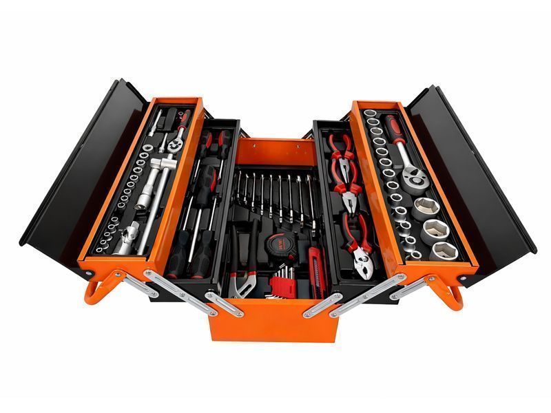 Метална кутия с инструменти, с 85 части gebo tools