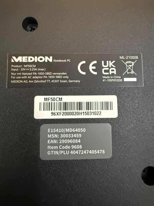 Laptop Medion Amanet BKG