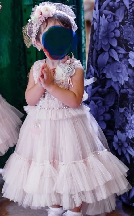 Detskiy vecherniy ko’ylak, sumkachasi va abadogi bilan