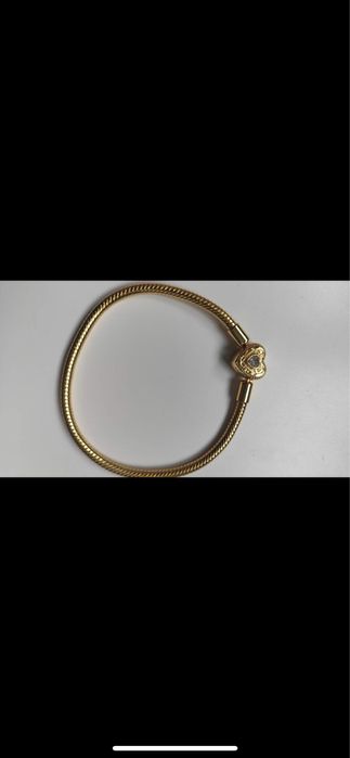 Bratara aur14k  tip pandora 18 cm plata cont