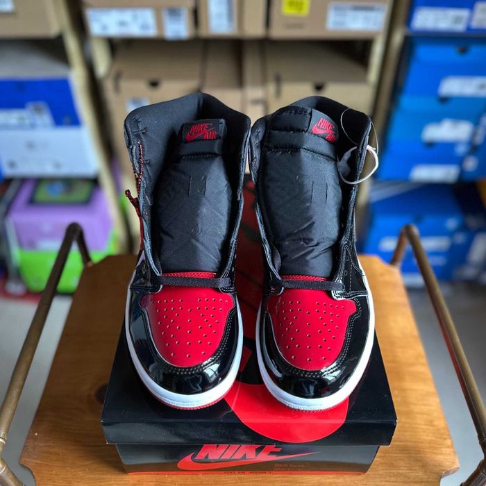 #SUMMER SALE# Nike Air Jordan 1 High Patent Bred - Livrare Verificare - Predare Personala