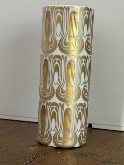 superba Vază Rosenthal Studio-Line – Bjørn Wiinblad – placată cu aur 24K – anii '70 – rară