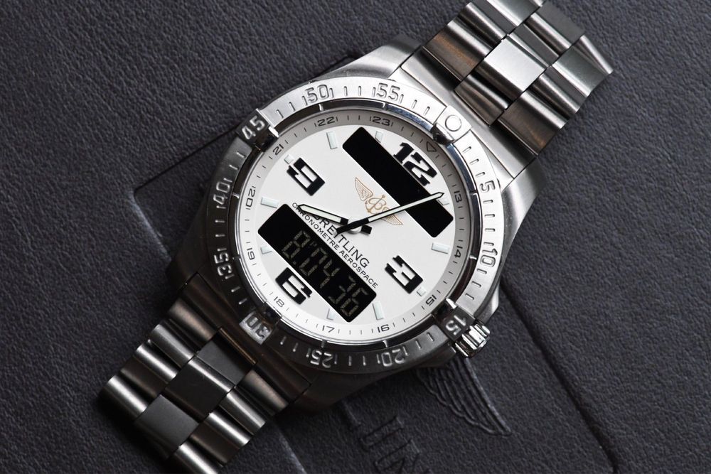 Ceas Breitling Aerospace Chronometre Titanium schimb cu omega tudor iwc