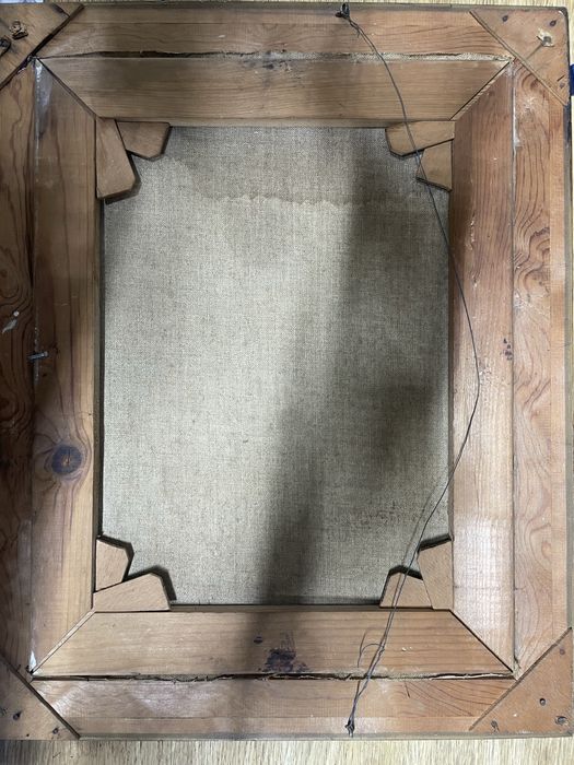 Tablou peisaj rural ulei pe panza M Nielsen