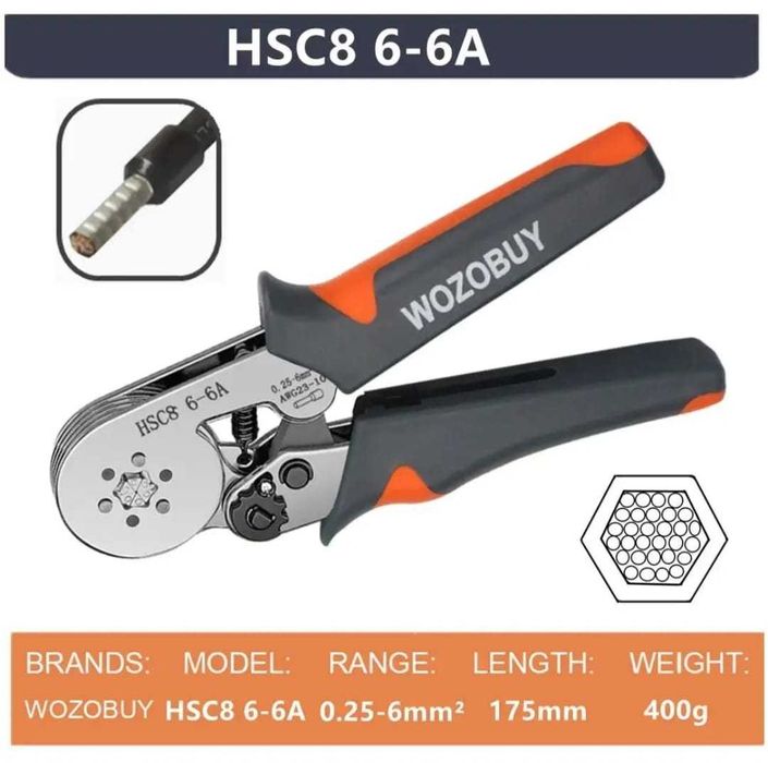 Обжим для проводов, клещи, щипцы.