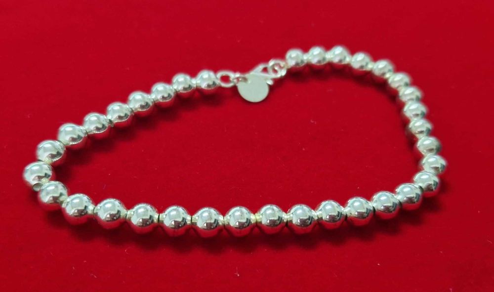 AG209,bratara argint 925,noua/marcata, masiva, bile, 22 cm lungime
