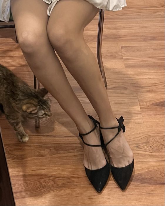 Чёрные туфли босоножки