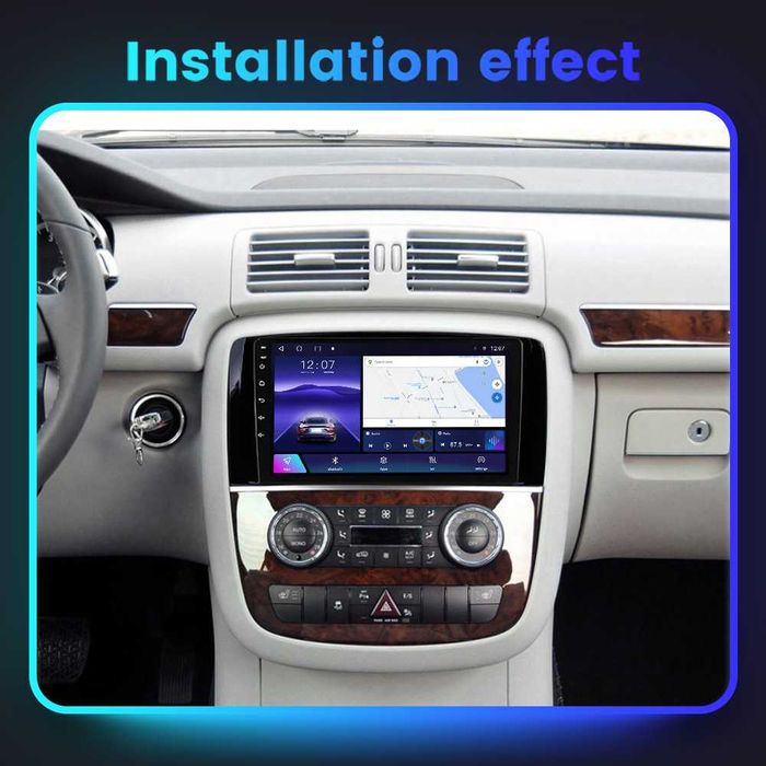 Navigatie Android 14 Mercedes R300 2007 - 2011 1/8 Gb CarPlay +CAMERA