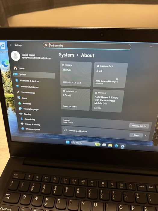 Laptop Lenovo ThinkPad E495 | Ryzen 3 | 8GB RAM | SSD 240GB | Windows 11