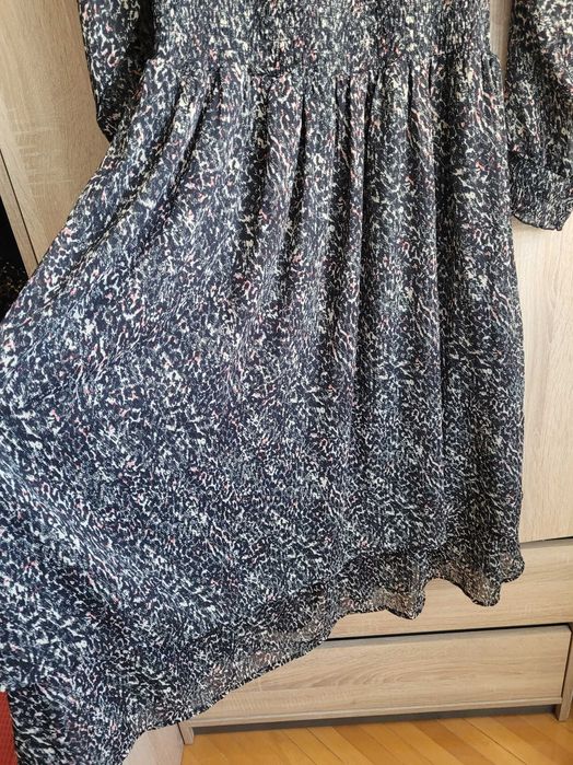 Rochie pepit maneca lunga