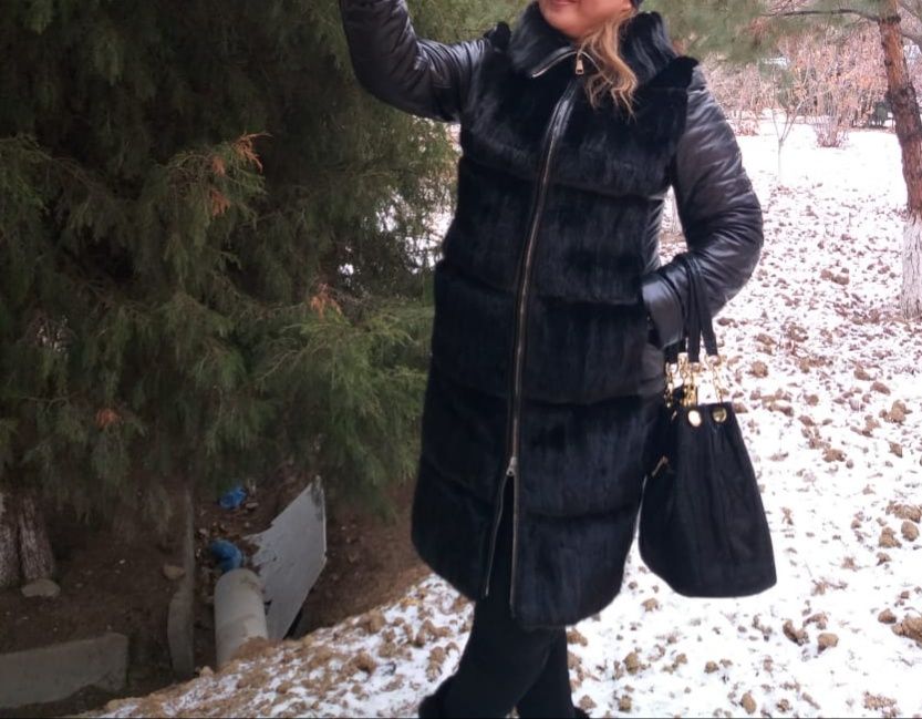 Продам норковый куртка кожа 52р