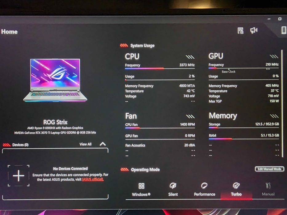 ASUS ROG Strix G17, ecran 17 inch 2K 240Hz Ryzen 9 6900HX RTX 3070 TI 16GB DDR5 M.2 1TB