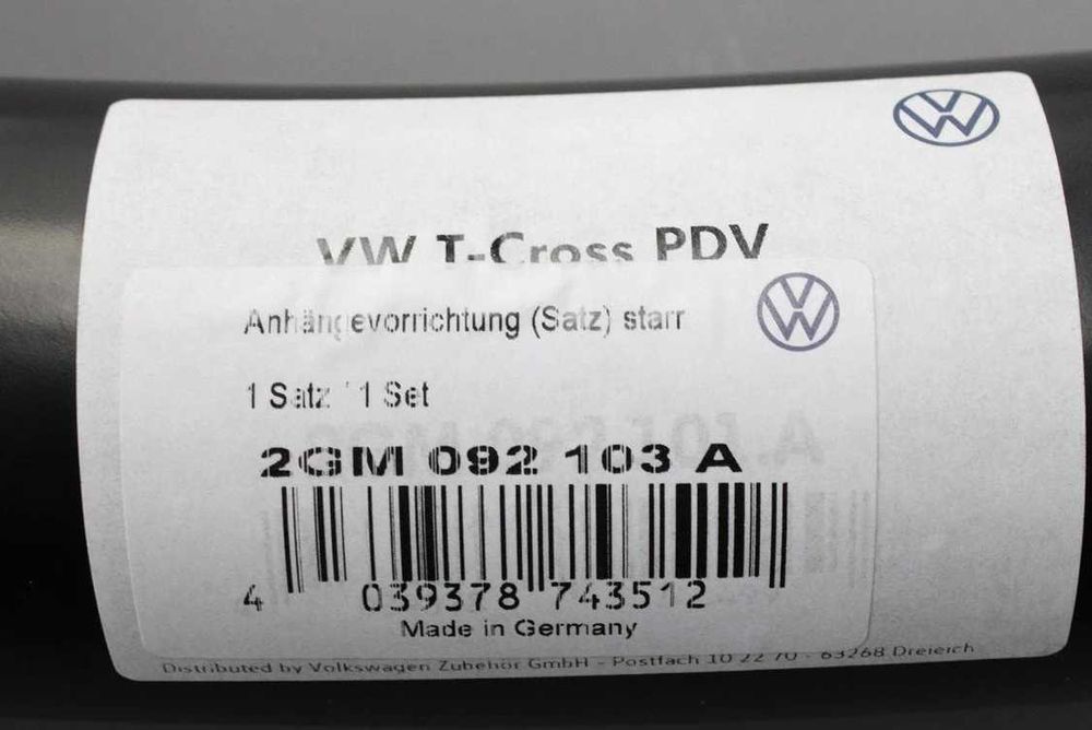 Теглич VW T-Cross 2019 Чисто ново Оригинален Фиксиран