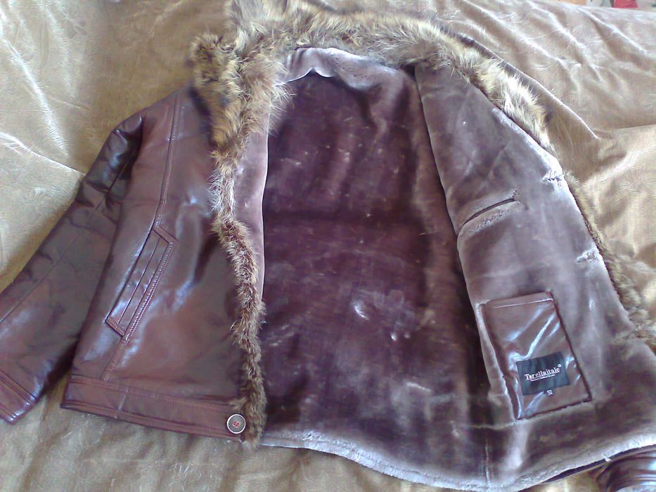 Куртка кожаная зимняя