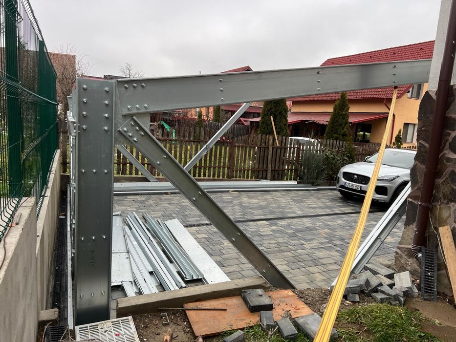 Carport metalic dublu zincata, garaj,support fotovoltaic