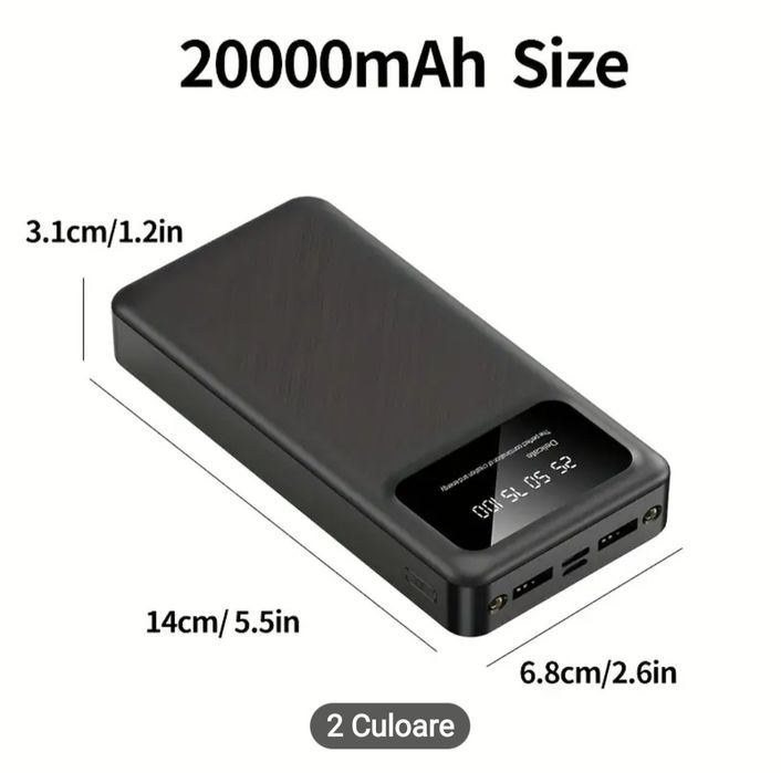Baterie portabilă 20000 mAh