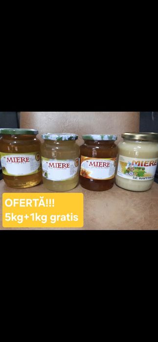 Vând produse apicole 100 % naturale din stupina proprie