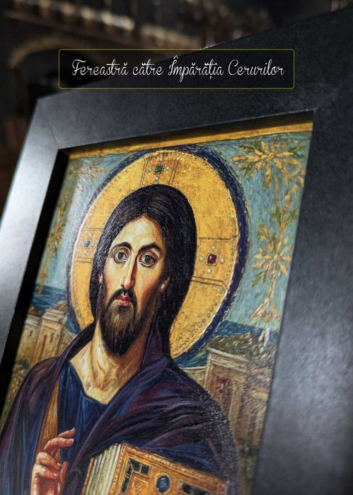 Icoane în relief pe sticlă înrămate