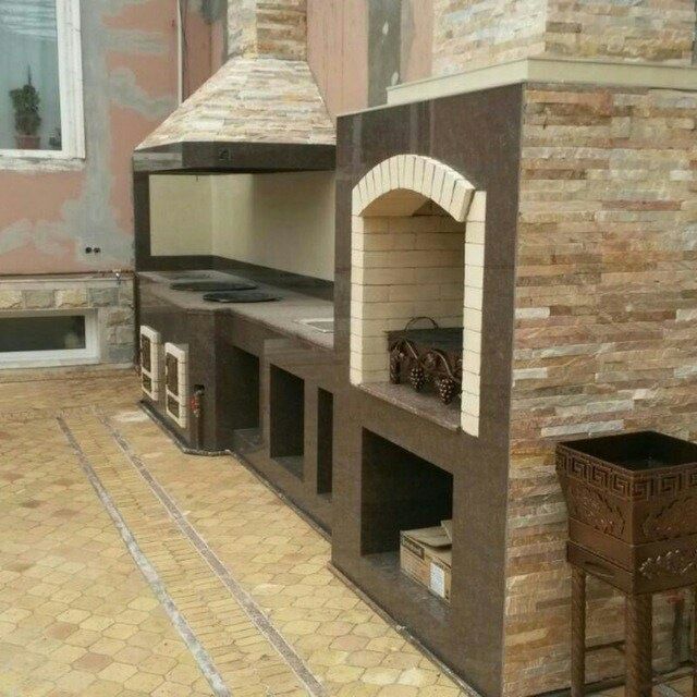 Камины, Летние кухни, Барбекю, Казаны.