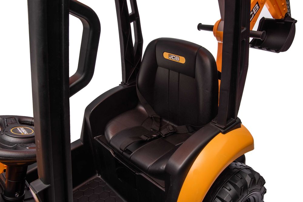 Tractoras electric pt. copii JCB 70W 12V, incarcator si cupa manuala