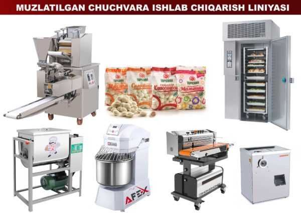 Muzlatilgan chuchvara ishlab chiqarish liniyasi