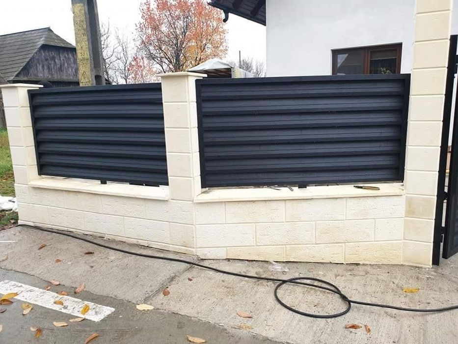Garduri din panou stil jaluzele, din sipca metalica, tabla, plasa, BCA