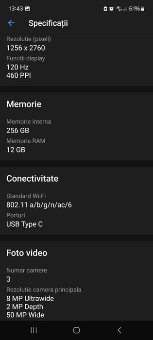 Telefon mobil OPPO Reno13, Dual SIM, 12GB RAM, 256GB, 5G, Luminous Blu