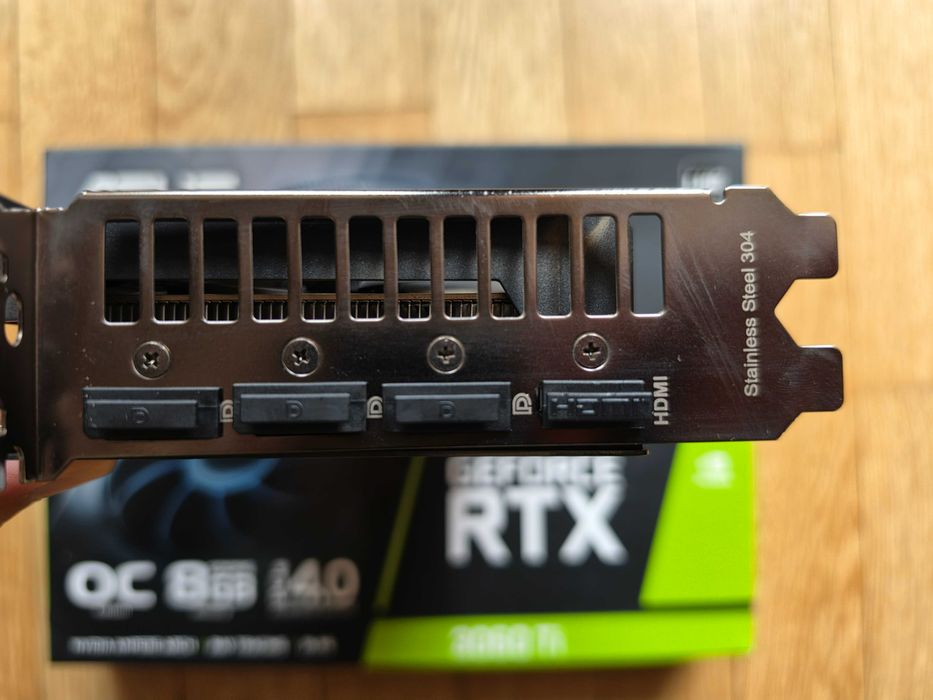 ASUS DUAL GeForce RTX 3060 Ti MINI OC Edition 8GB GDDR6 с кутия и всички аксесоари