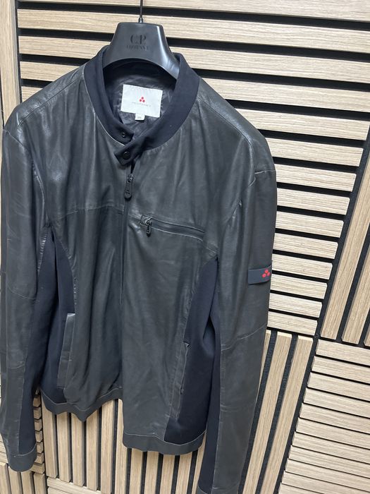 PEUTEREY : Leather Biker - Кожено хибридно яке размер ХЛ - Оригинал