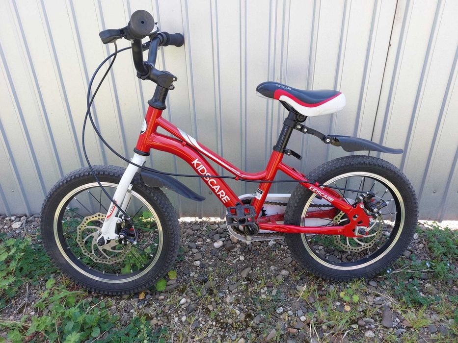 Bicicleta pentru copii 5-8 ani KidsCare, roti 16 inch (40cm), frane pe disc