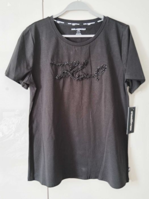 Karl Lagerfeld Маркова оригинална черна тениска нова