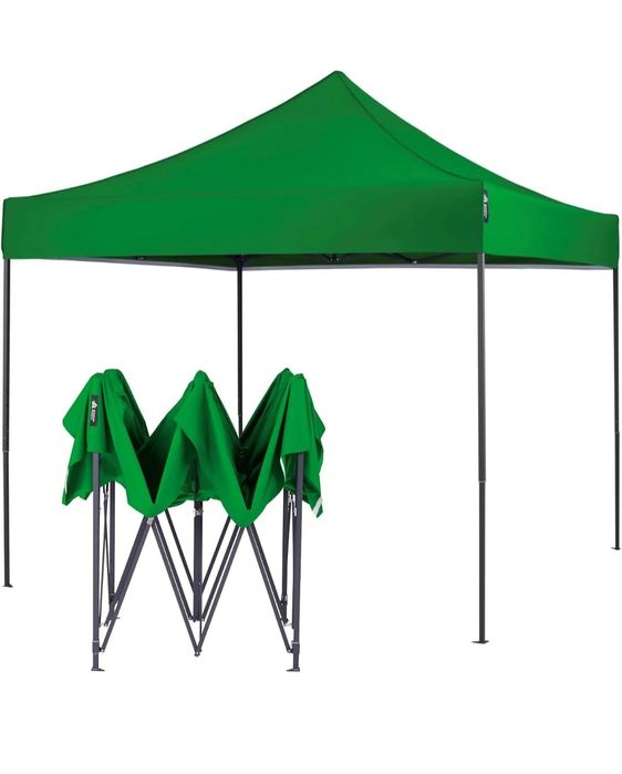 Cort Pavilion 3x3m Albastru Pliabil Cadru Metal