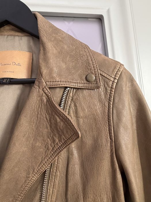 кожанная куртка от Massimo Dutti