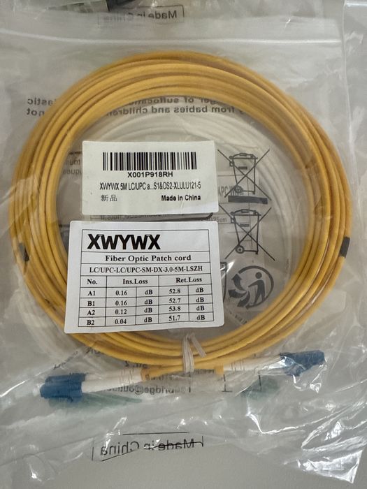 Cablu patch fibră optică 5m OM2 SX DX LSZH 3.0mm,duplex,LC FC SC ST